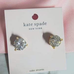 Kate Spade NWT Rise and Shine Clear Stud Earrings